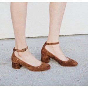 Madewell Inez Stud Ankle Strap Heels